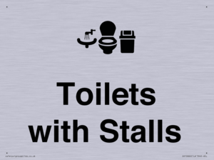 Toilets: Stalls and Wash Basin with Sanitary Bin